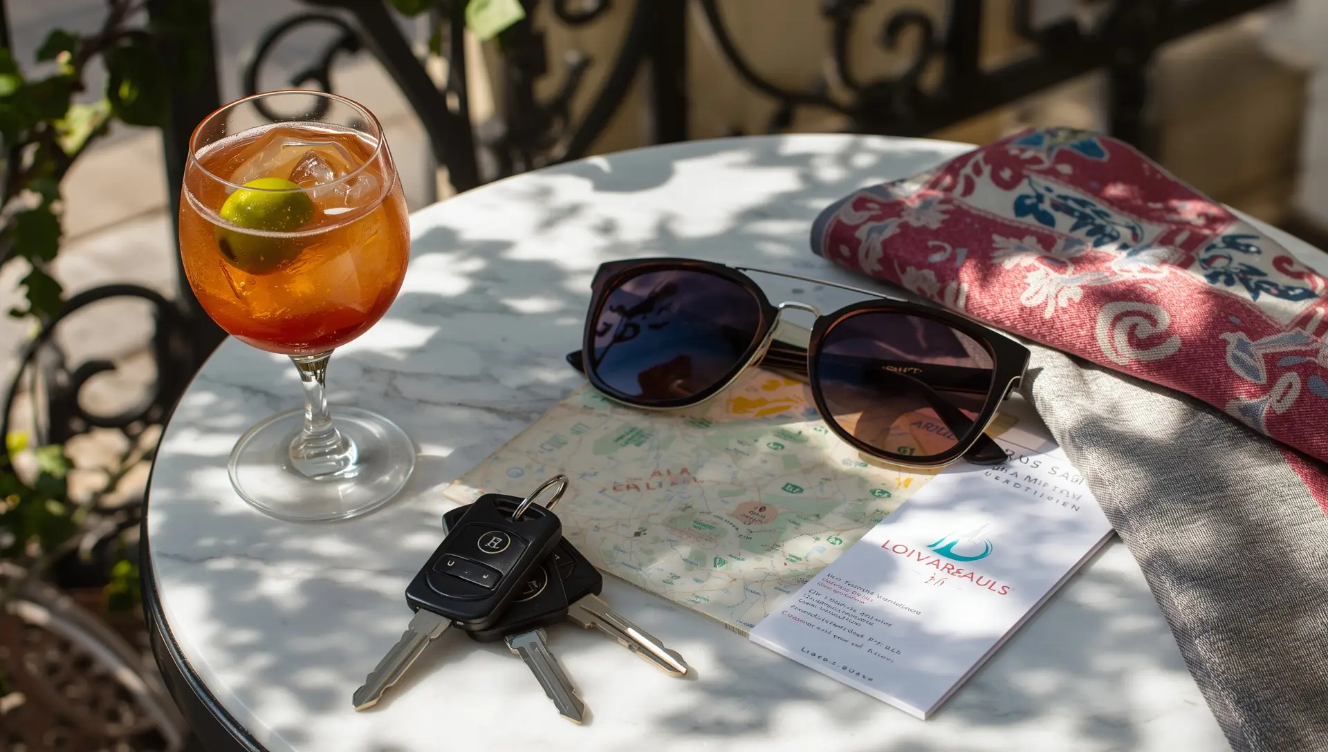 Chiavi auto e mappa per offerte noleggio a Como